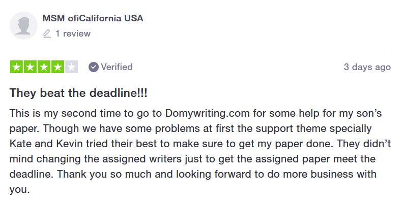 Domywriting.com Feedback 